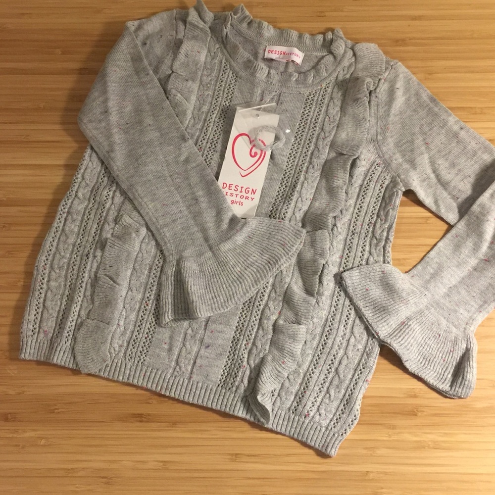 Design History Girls Grey Sweater